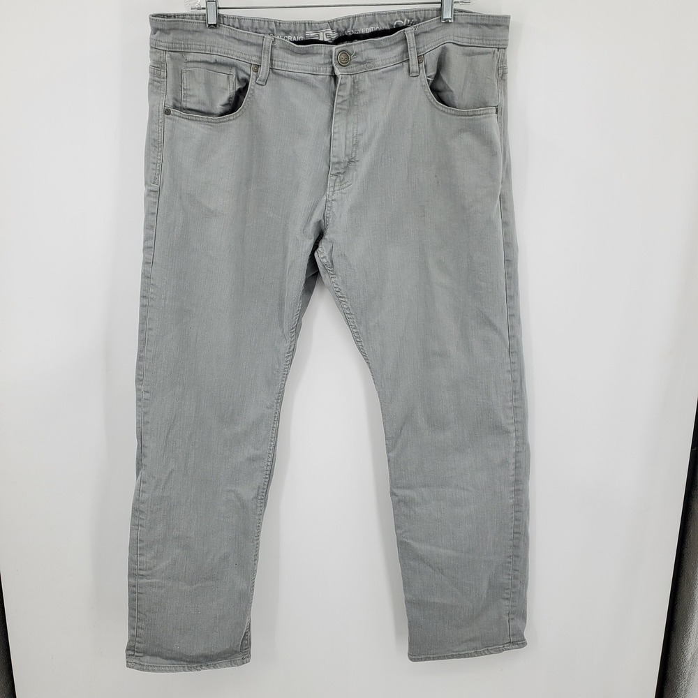 Jordan Craig Legacy Edition Mens Grey Straight Leg Stretch Jeans 42x32 JE6800C